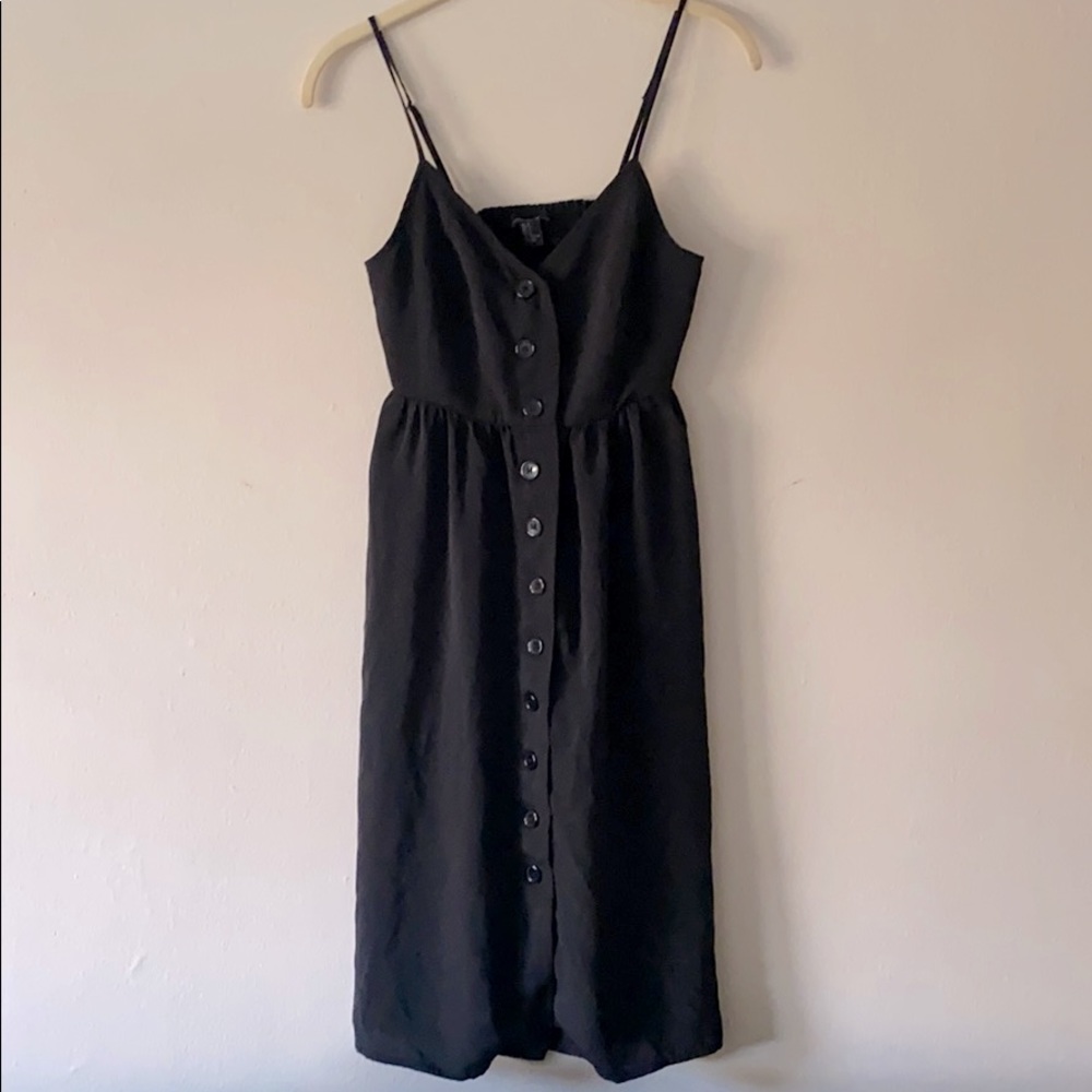 FOREVER 21 // Black Midi Dress